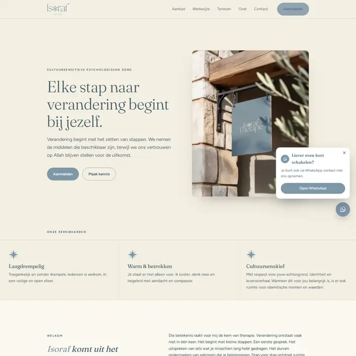 Homepage van Isoraf Therapie
