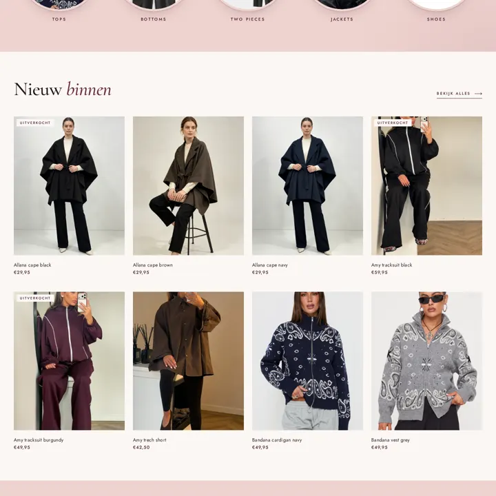 Nieuw binnen in de webshop van Myfashionmusthave