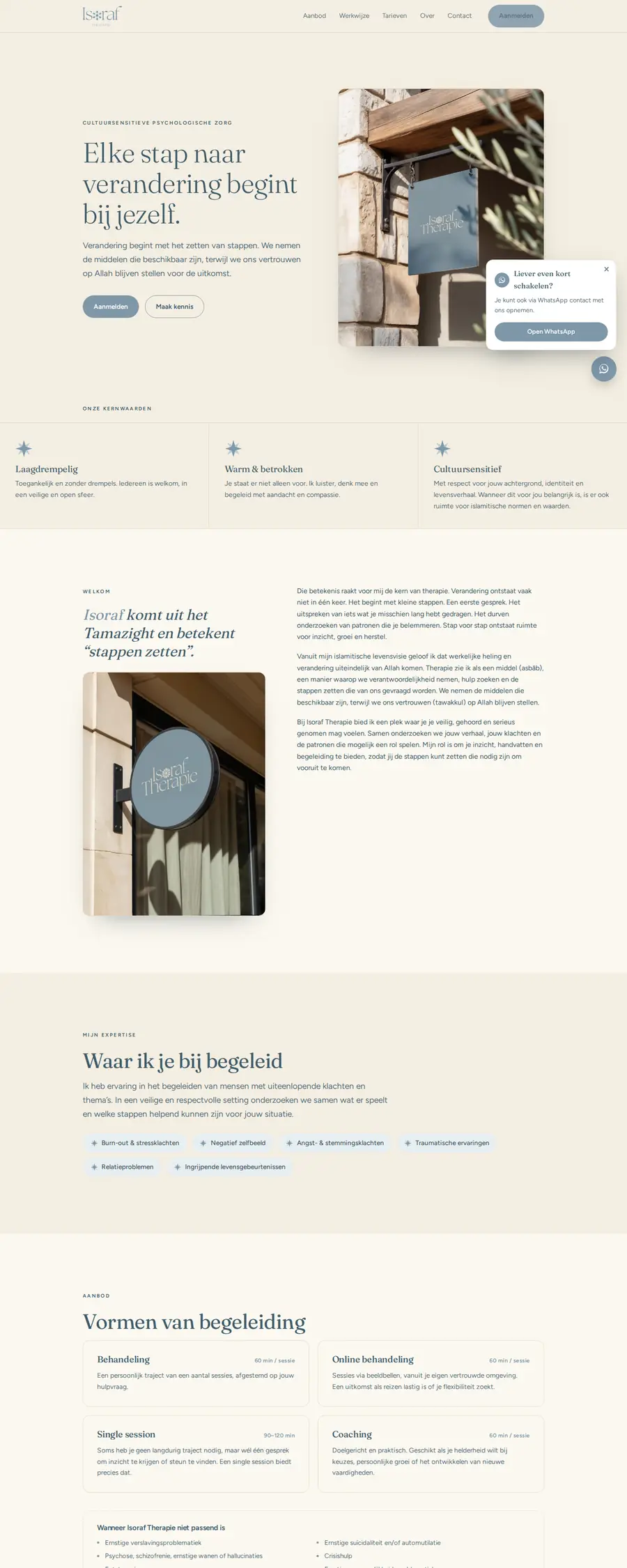 Homepage van isoraftherapie.nl